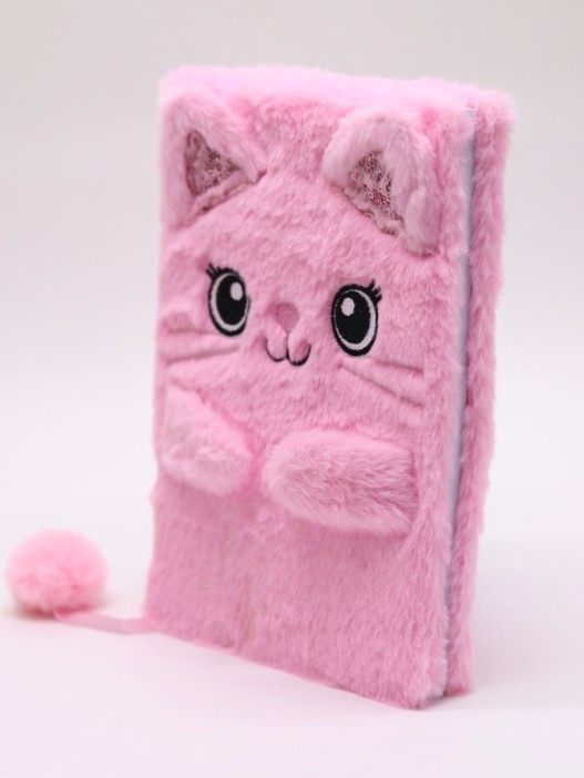 Блокнот плюшевый «Pink Kitten» (21,5*14,5 см) 