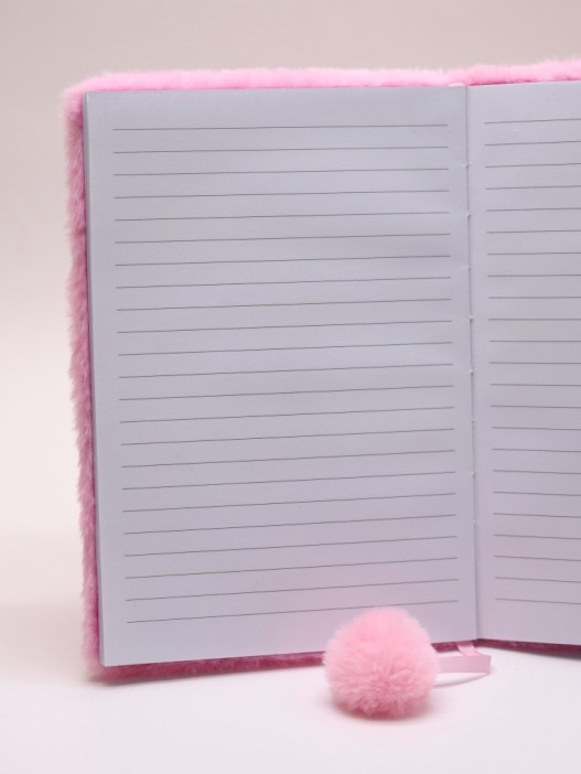 Блокнот плюшевый «Pink Kitten» (21,5*14,5 см) 