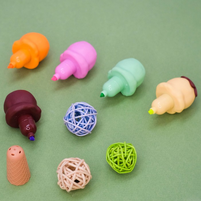 Маркер текстовыделитель &quot;Сhocolate cone&quot;, 5 в 1, mix 