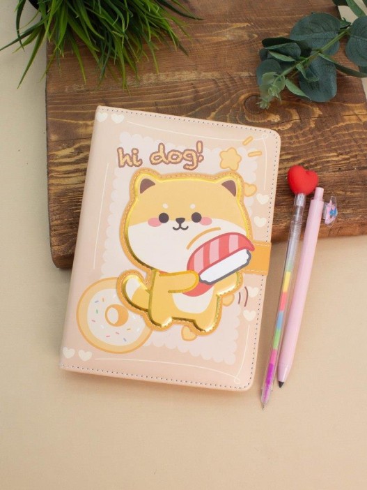 Блокнот (B6) &quot;Hi dog sushi&quot;, orange (18.5*13) 