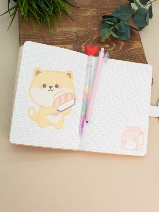 Блокнот (B6) &quot;Hi dog sushi&quot;, orange (18.5*13) 