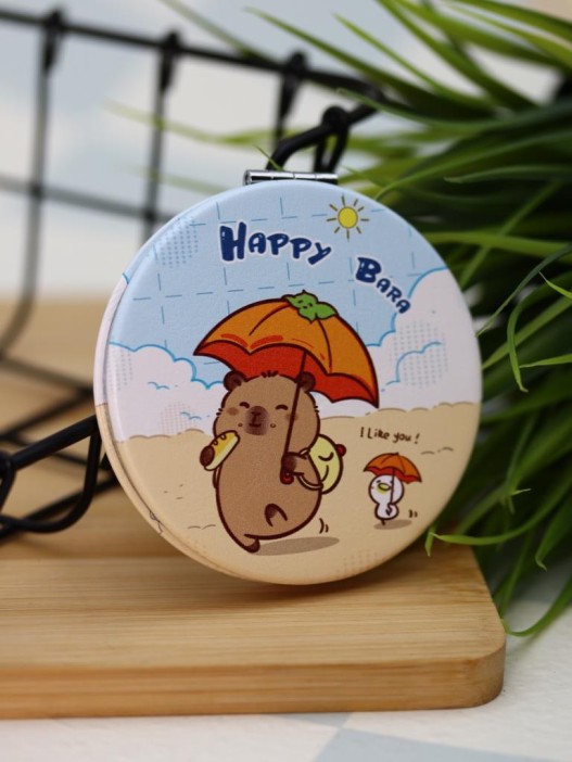 Зеркало раскладное "HappyBara", пляж (7*7 см) 