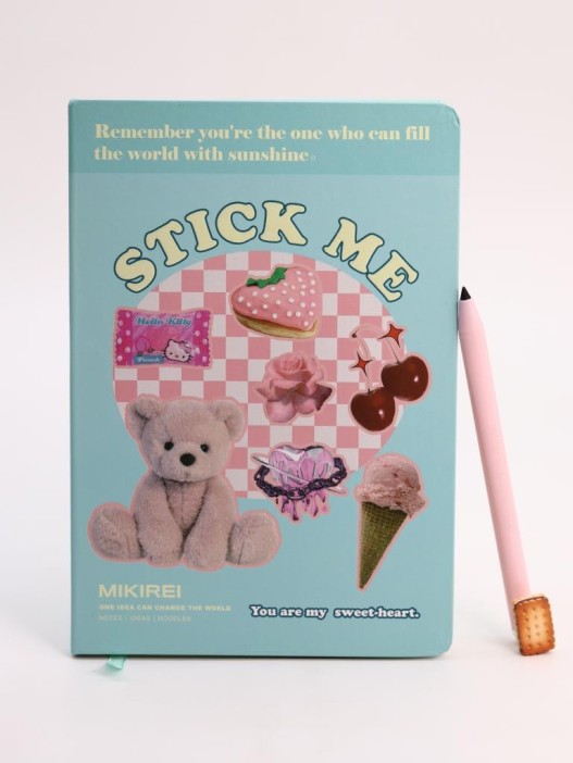 Блокнот (А5) &quot;Bear stick me&quot;, green (14.5*21) 