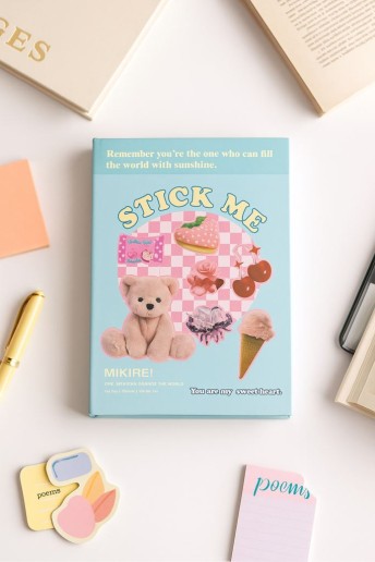 Блокнот (А5) "Bear stick me", green (14.5*21)