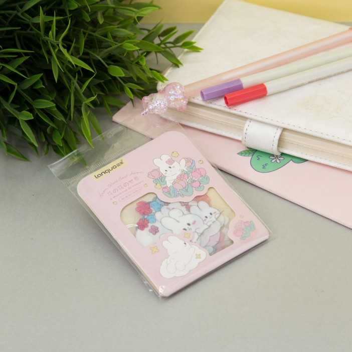 Наклейки "Hare in flower", purple 