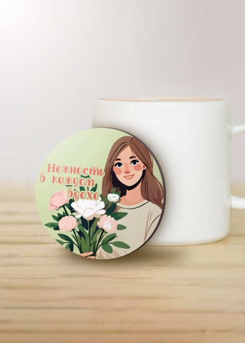 Подставка под горячее iLikeGift «Нежность в каждом вдохе», 9 см 