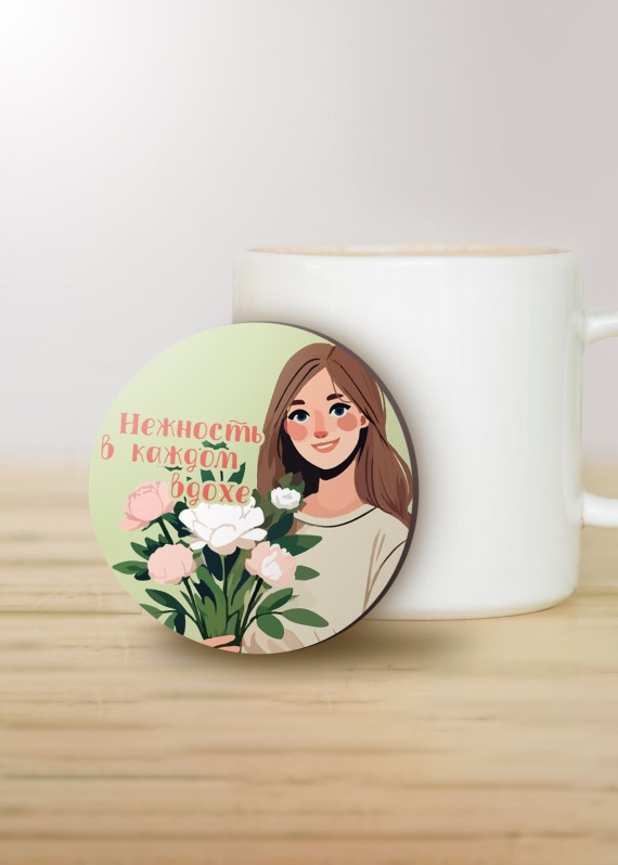 Подставка под горячее iLikeGift "Нежность в каждом вдохе", 9 см