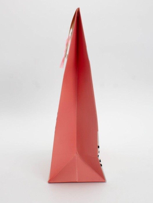 Пакет подарочный (M) &quot;Big flowers&quot;, red (19x 9 x 27) 