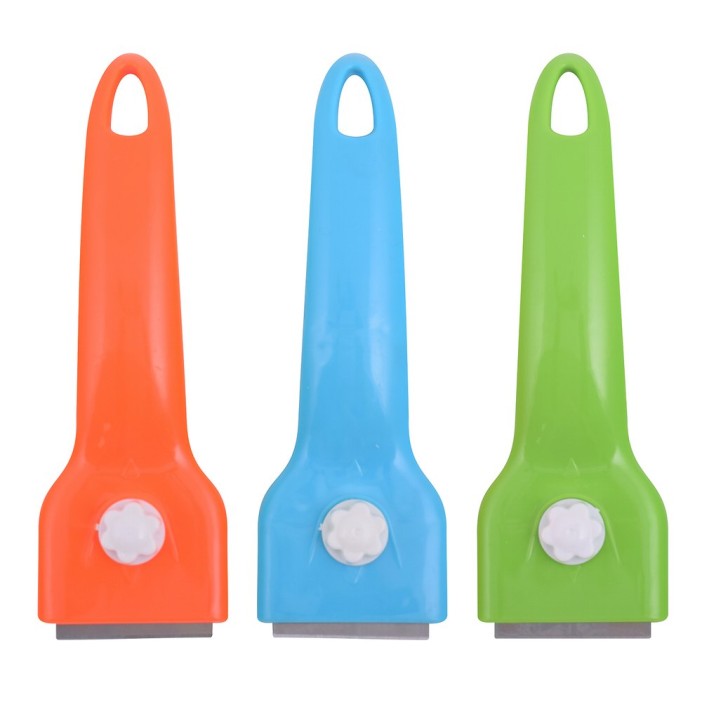 Скребок для стеклокерамических плит + 4 лезвия &quot;Эконом&quot; (L= 15,5 см), 3 цв. 