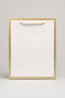 Пакет подарочный (S) «Classic line», white (24.5*19.5*9.5)