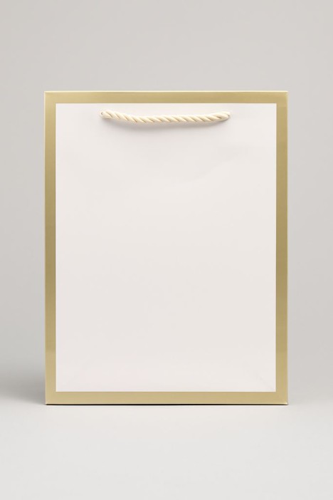 Пакет подарочный (S) «Classic line», white (24.5*19.5*9.5) 