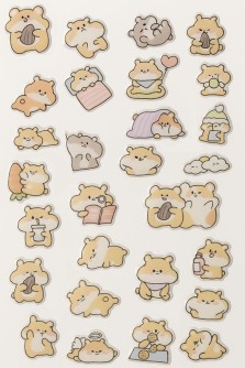 Наклейки объемные "Wind-up hamster" (20,5*9 см)