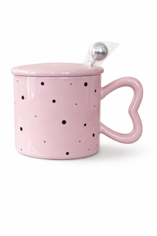 Кружка керамическая «Здорово», розовая (350 мл)
