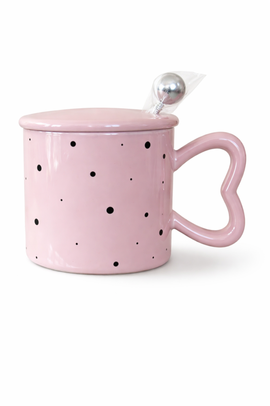 Кружка керамическая «Здорово», розовая (350 мл) 