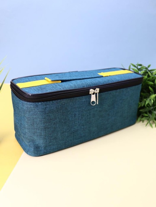 Набор ланчбоксов в термосумке &quot;Big lunch&quot;, синий, 2 яруса, 4 отделения (1400 мл) 