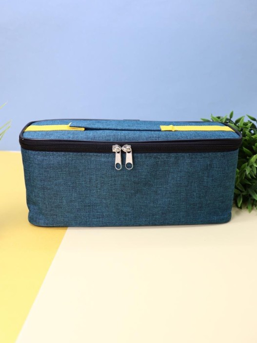 Набор ланчбоксов в термосумке &quot;Big lunch&quot;, синий, 2 яруса, 4 отделения (1400 мл) 