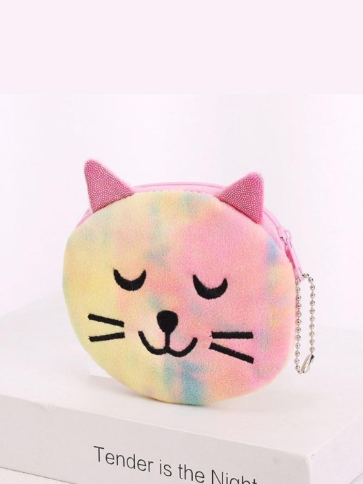 Кошелёк плюшевый "Multicolored cat", colorful (10*11 см) 