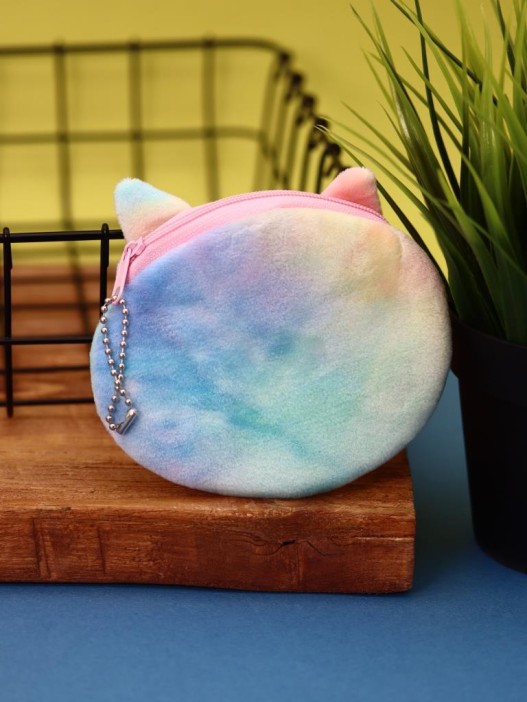 Кошелёк плюшевый "Multicolored cat", colorful (10*11 см) 
