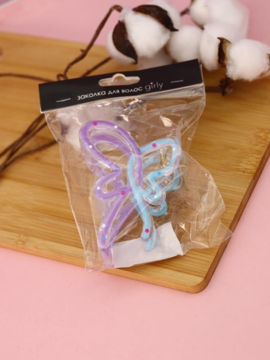 Заколка-краб для волос GIRLY &quot;Graceful butterfly&quot;, mix 