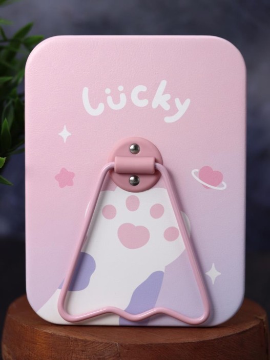 Зеркало настольное "Lucky paw", pink (16*12 см) 