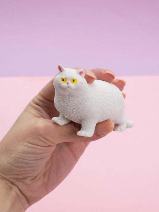 Мялка - антистресс «Fat cat», white 