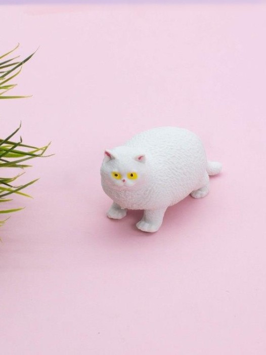 Мялка - антистресс «Fat cat», white 
