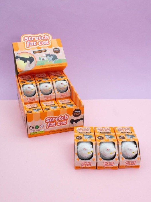 Мялка - антистресс «Fat cat», white 