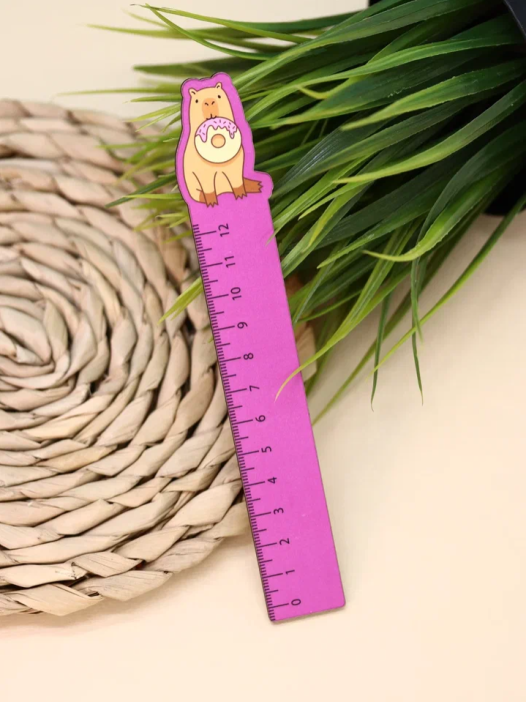 Линейка ECO из дерева «Capybara donut» 