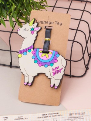 Бирка для багажа "Lama-unicorn"
