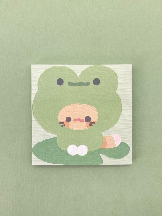 Блок стикер для записей &quot;Cute friends&quot;, green 