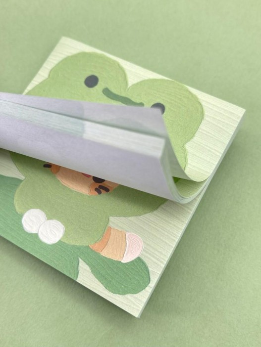 Блок стикер для записей &quot;Cute friends&quot;, green 