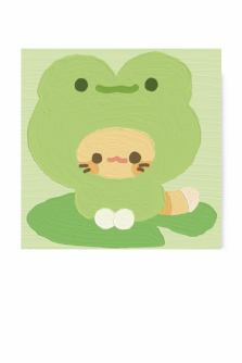 Блок-стикер для записей "Милые друзья", зеленый