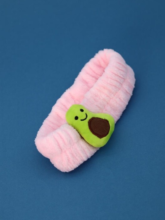 Повязка на голову &quot;Green avocado&quot;, pink 