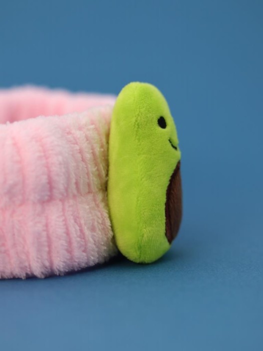 Повязка на голову &quot;Green avocado&quot;, pink 