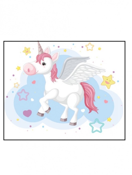 Алмазная мозаика без подрамника &quot;Единорог с крыльями&quot;, 15х20 см 