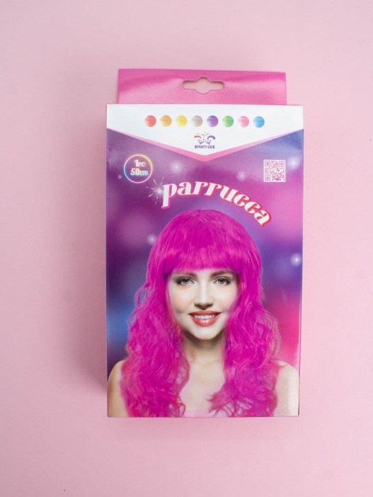 Парик карнавальный &quot;Vivid&quot;, pink (50 см) 
