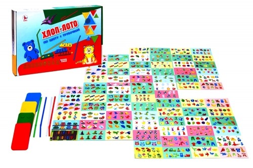 Игра настольная &quot;Хлоп-лото №3&quot; По цвету с трубочкой 