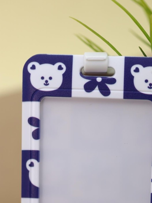 Футляр для карт на ленте &quot;Blue bear&quot;, flower 