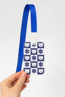 Футляр для карт на ленте "Blue bear", flower