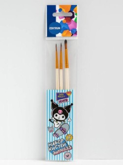 Набор художественных кистей 3 шт. "Куроми", нейлон  (№1,3,5)