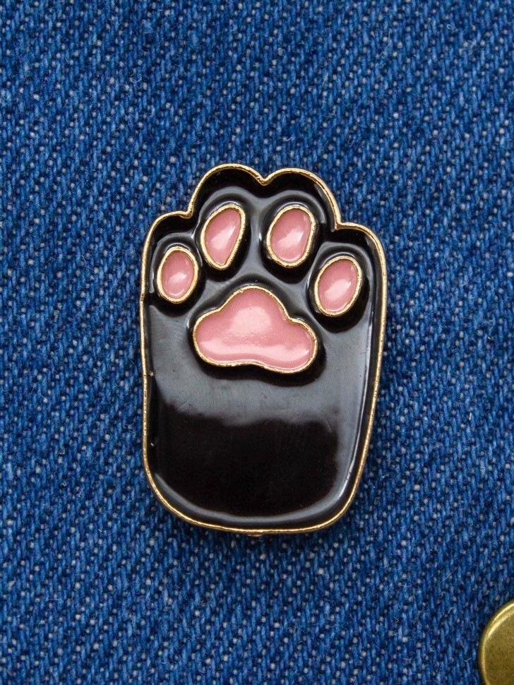 Значок металлический iLikeGift "Кошачья лапка"