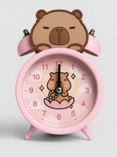 Часы-будильник «Capy moments», pink