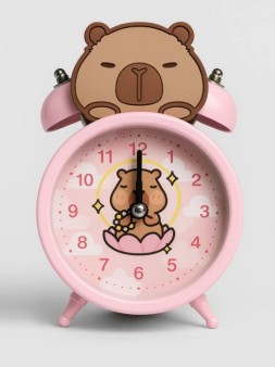 Часы-будильник «Capy moments», pink