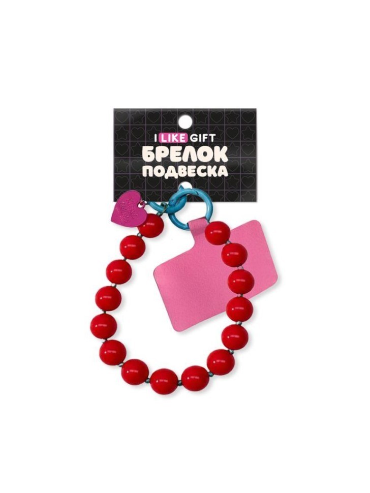 Брелок-подвеска для телефона iLikeGift "Сердце в розовом", 12 х 4 см