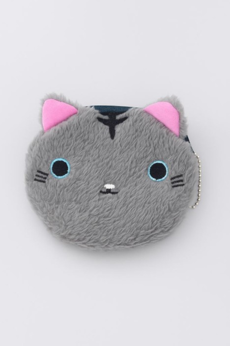 Кошелёк плюшевый &quot;Сat&quot;, grey (11,5*12,5 см) 