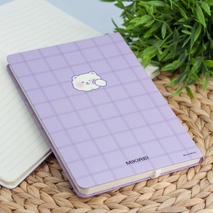 Блокнот (A5) &quot;Cell happy bear&quot;, purple (14.5*21) 