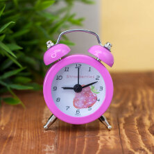 Часы-будильник "Mini strawberry", light pink