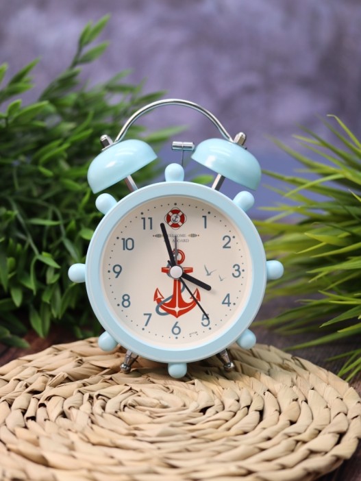 Часы-будильник &quot;Aboard Якорь&quot;, light blue (14х11 см) 
