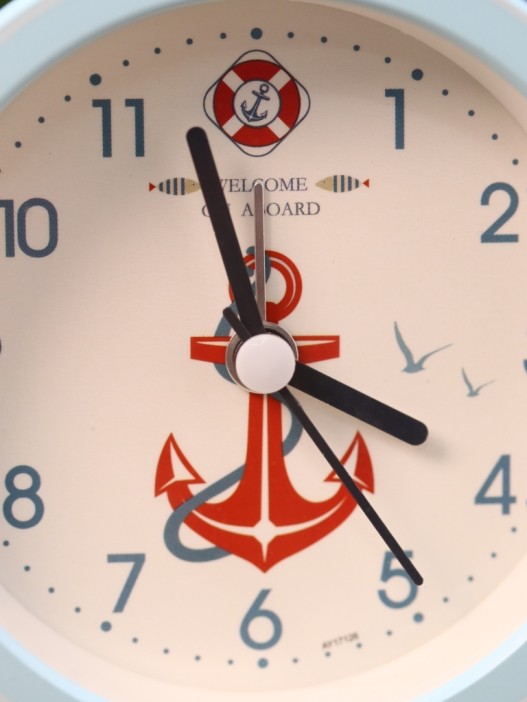 Часы-будильник &quot;Aboard Якорь&quot;, light blue (14х11 см) 