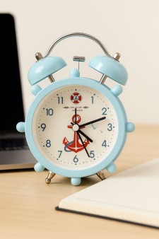 Часы-будильник "Aboard Якорь", light blue